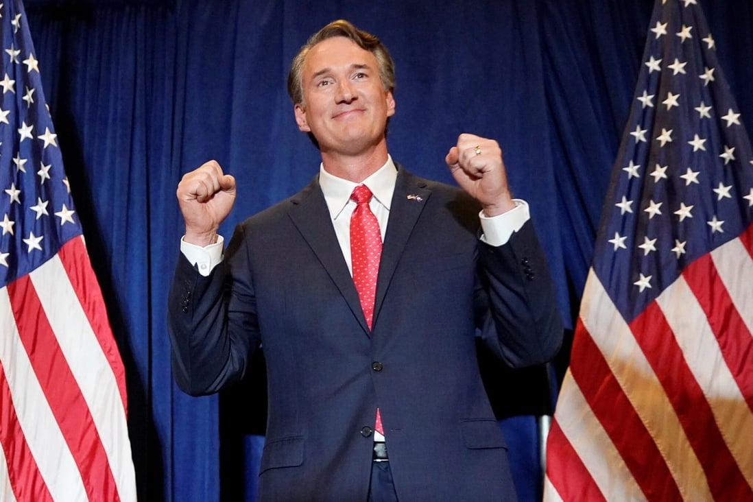 Republican former business executive Glenn Youngkin has won Virginia’s governor’s race. Photo: Reuters