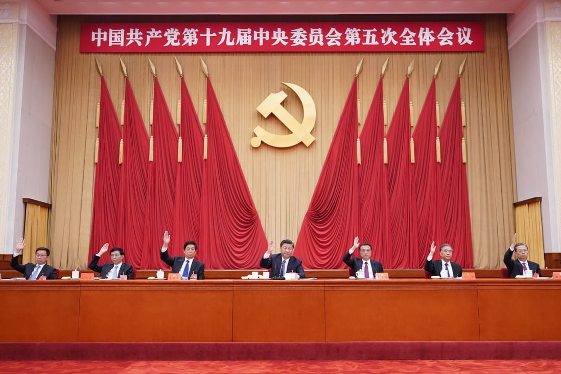 The plenum is an opportunity for displays of unity among the top leaders. Photo: Xinhua