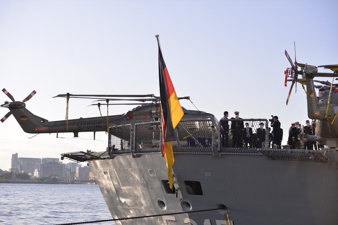 The German navy frigate Bayern makes a port call in Tokyo. Photo: EPA-EFE