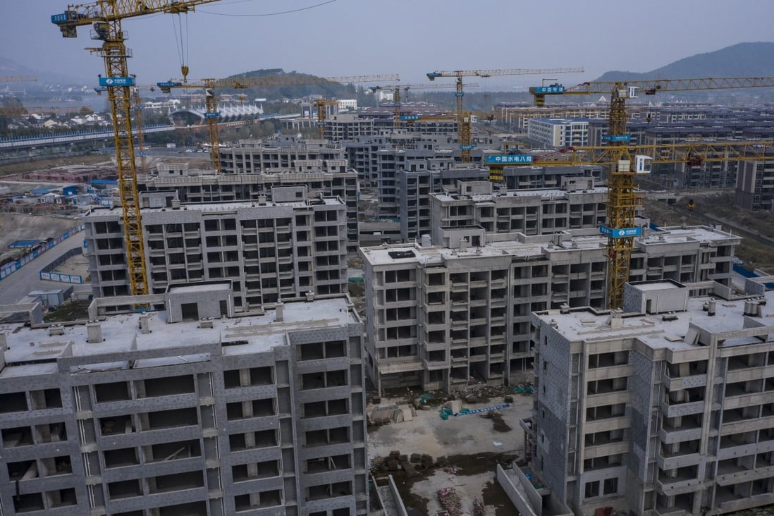 Unfinished flats at China Evergrande Group’s Health Valley development on the outskirts of Nanjing. Photo: Bloomberg