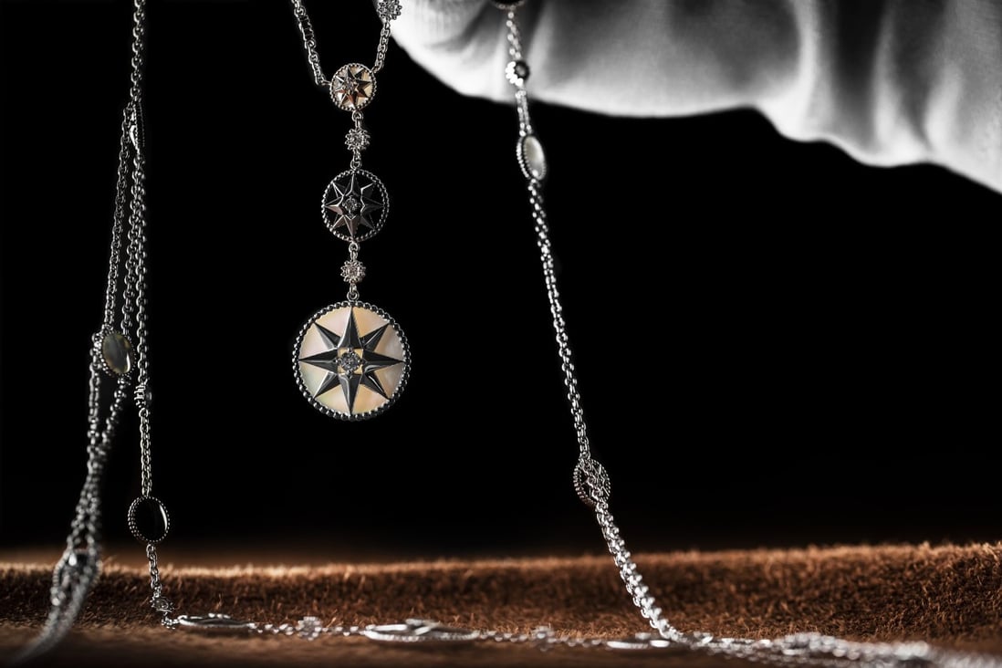 The signature motif of Dior’s Rose des Vents collection takes inspiration from a compass and a star. Photo: Dior