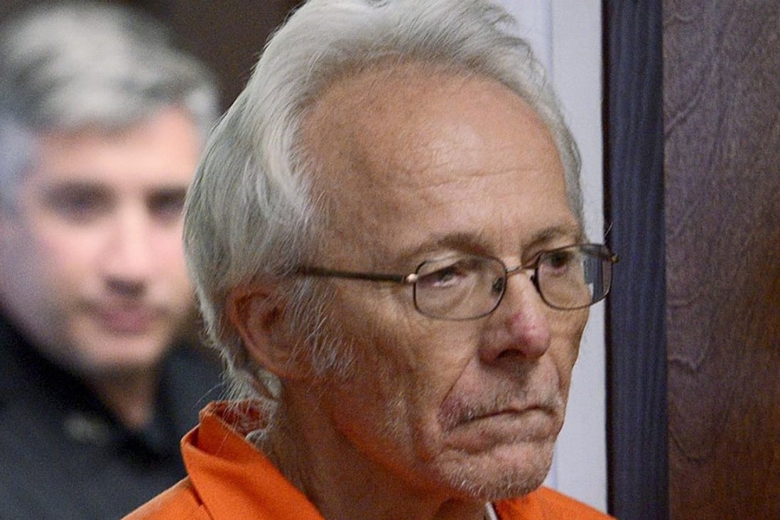 Bruce Leonard enters court to face charges of manslaughter over the death of his 19-year-old son Lucas Leonard in New Hartford, New York. Photo: Reuters