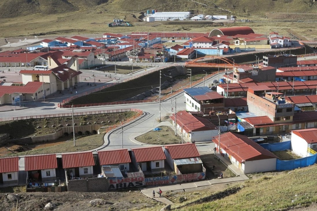 The newly planned community of Nueva Morococha, which was built in a high Andean valley by Aluminum Corp of China to house miners and families displaced by an expanding copper mine. Photo: TNS