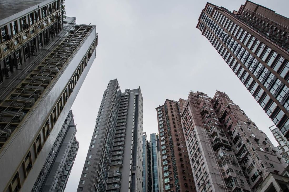 High rise residential buildings are seen in Hong Kong as sales of new flats over the weekend slowed down. Photo: AFP