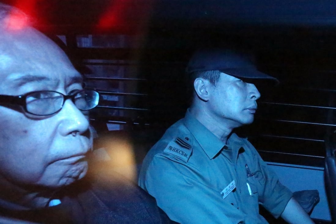 Former Chief Secretary Rafael Hui Si-yan en route to his appeal hearing in November. Photo: Nora Tam