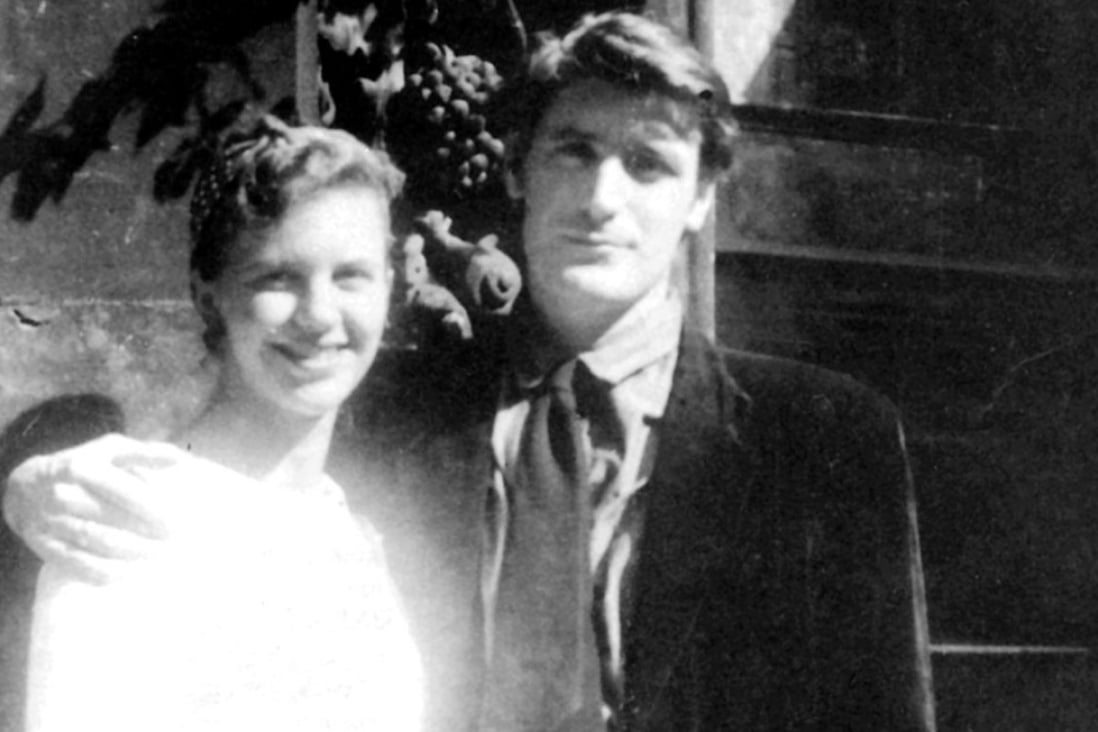 Sylvia Plath, who was to take her own life in 1963, with her husband Ted Hughes during their honeymoon in Paris, 1956.