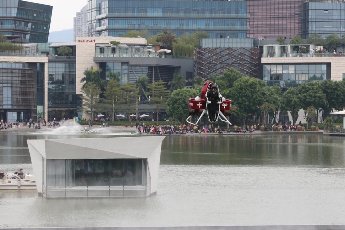 Hong Kong-listed Kuang-Chi Science bought a controlling share in the company that owned the rights to the manned jetpack earlier this year. Photo: Handout