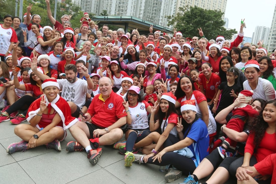 The Santa Hash Fun Run at Aldrich Bay Park. Hash clubs have supported Operation Santa Claus every year since the campaign first started in 1988. Photo: K.Y. Cheng