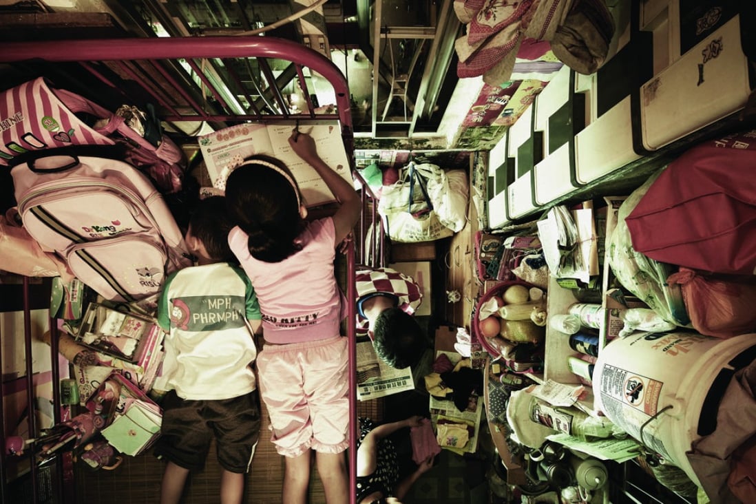 Underprivileged children often live in cramped conditions in subdivided flats. Photo: SCMP