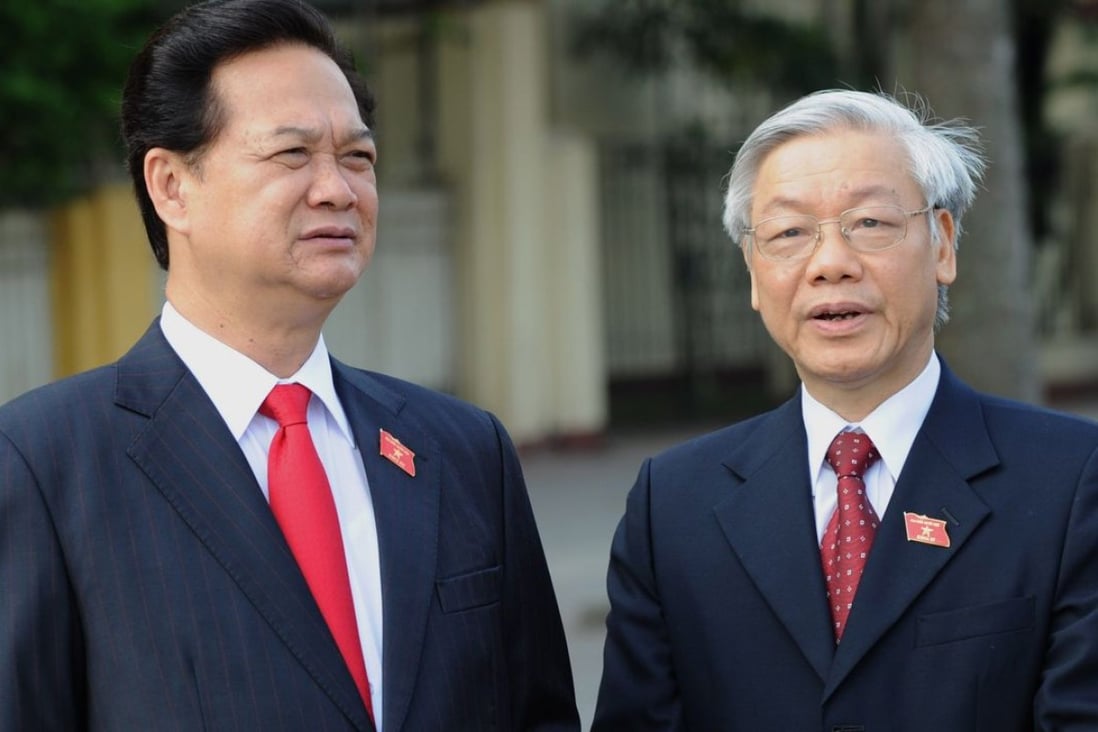 Vietnamese Prime Minister Nguyen Tan Dung (L) and National Assembly Chairman Nguyen Phu Trong: front runners in the stalled contest for Vietnam’s new leadership. Photo: AFP