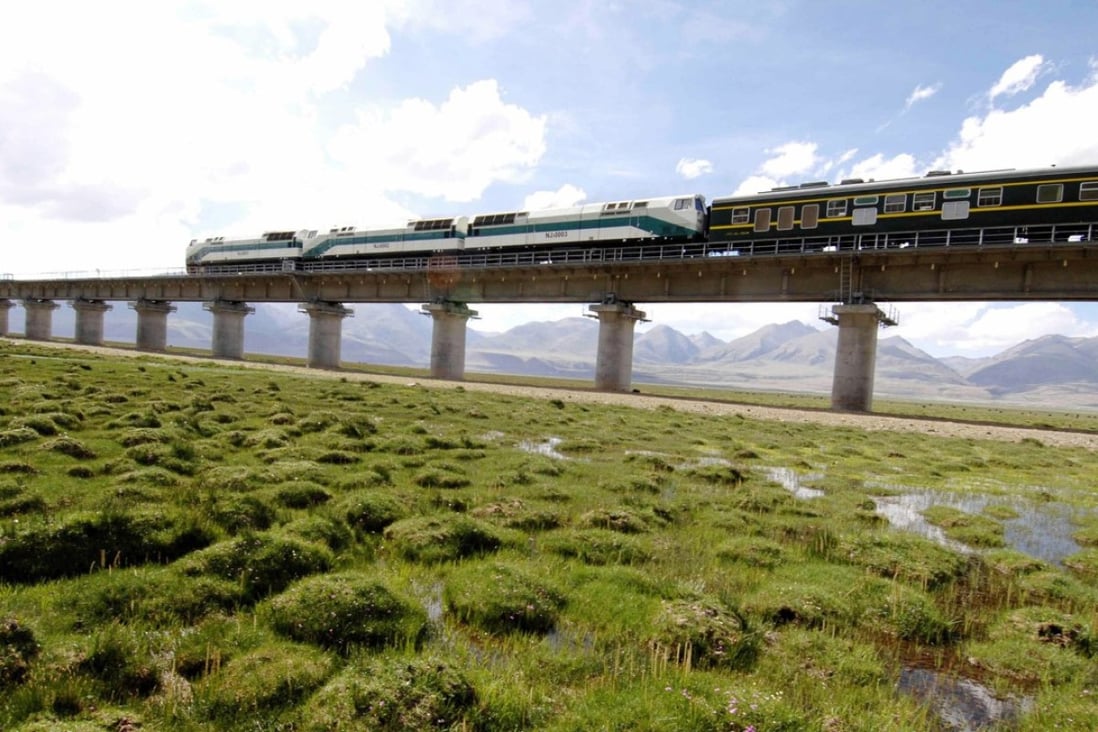 Huge projects in Tibet would collapse amid a rise of 2 degrees, research team finds. Photo: Xinhua