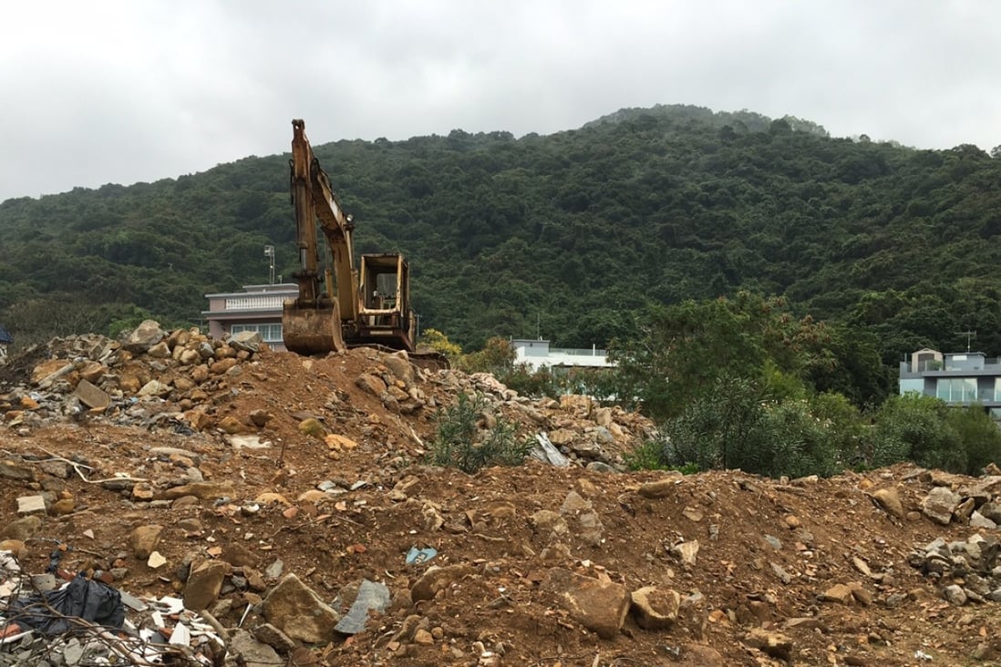 Rubble dumped on land in Pui O on Lantau has become the focus of a judicial review. Photo: Ernest Kao