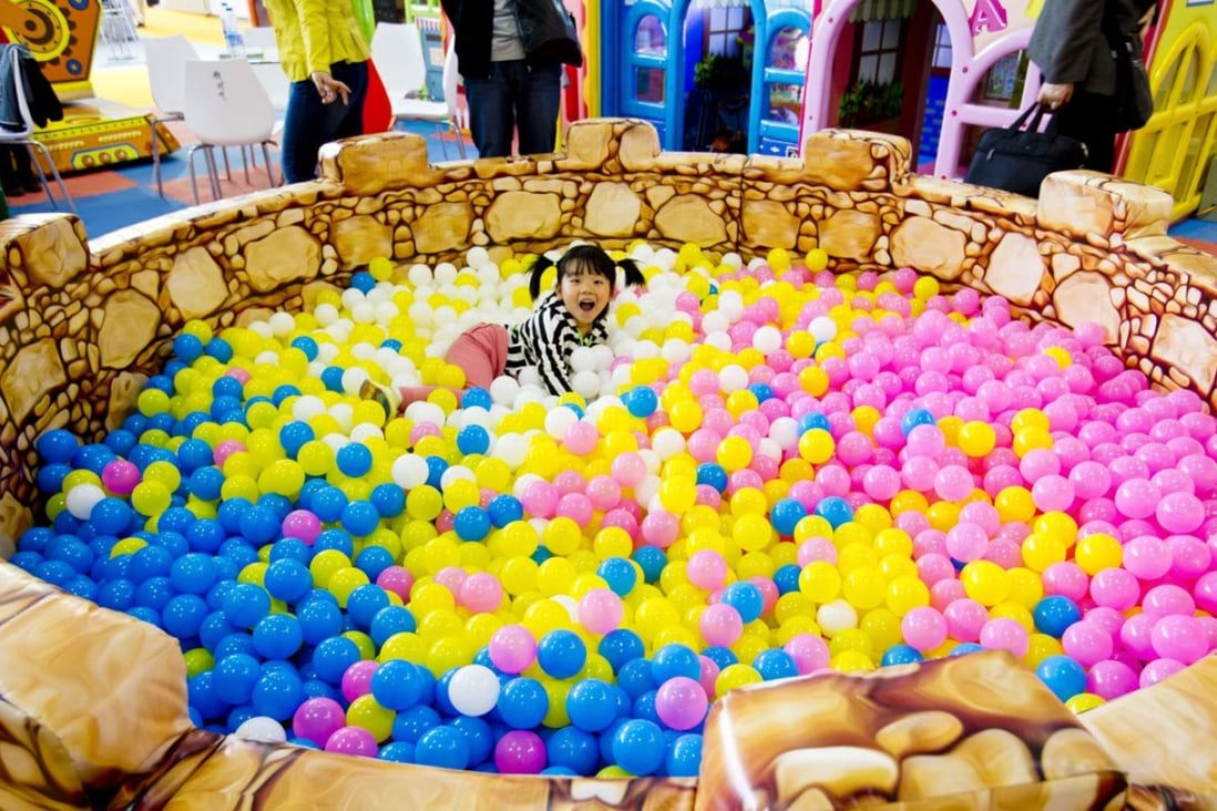 More and more shopping malls are trying to engage children to attract their parents. Photo: Xinhua