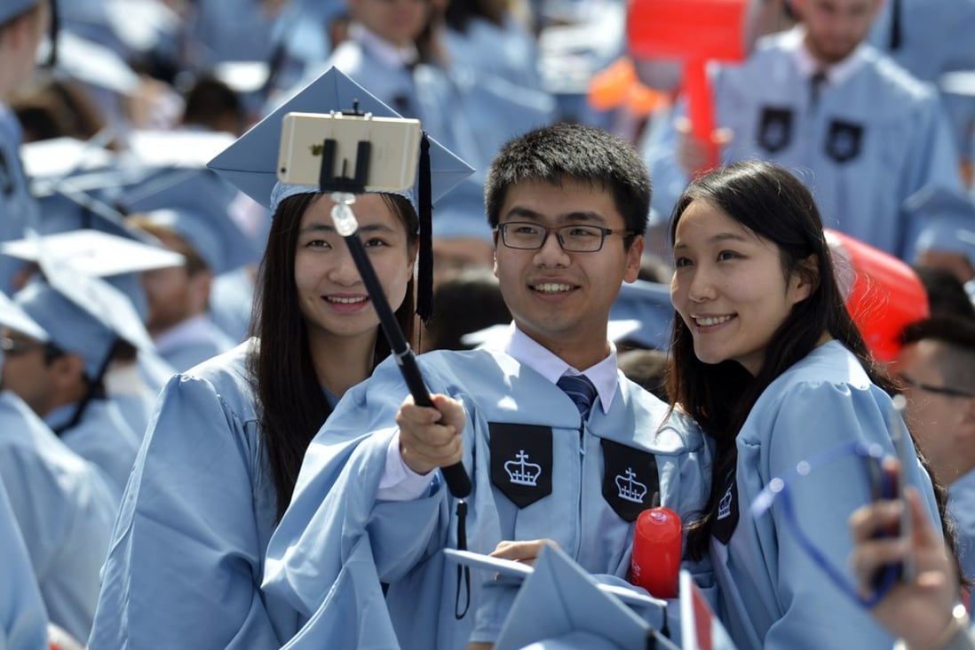 Chinese graduates of Columbia University attend a commencement ceremony in New York. Photo: Xinhua