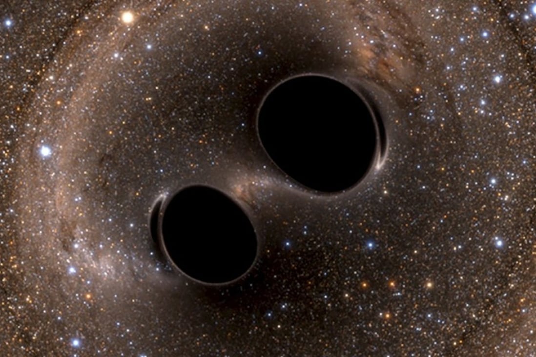 The collision of two black holes, a powerful event detected for the first time, is seen in this still image from a computer simulation. Our school curriculum needs to go beyond the mechanics of science to explaining the philosophy behind it. Photo: Reuters