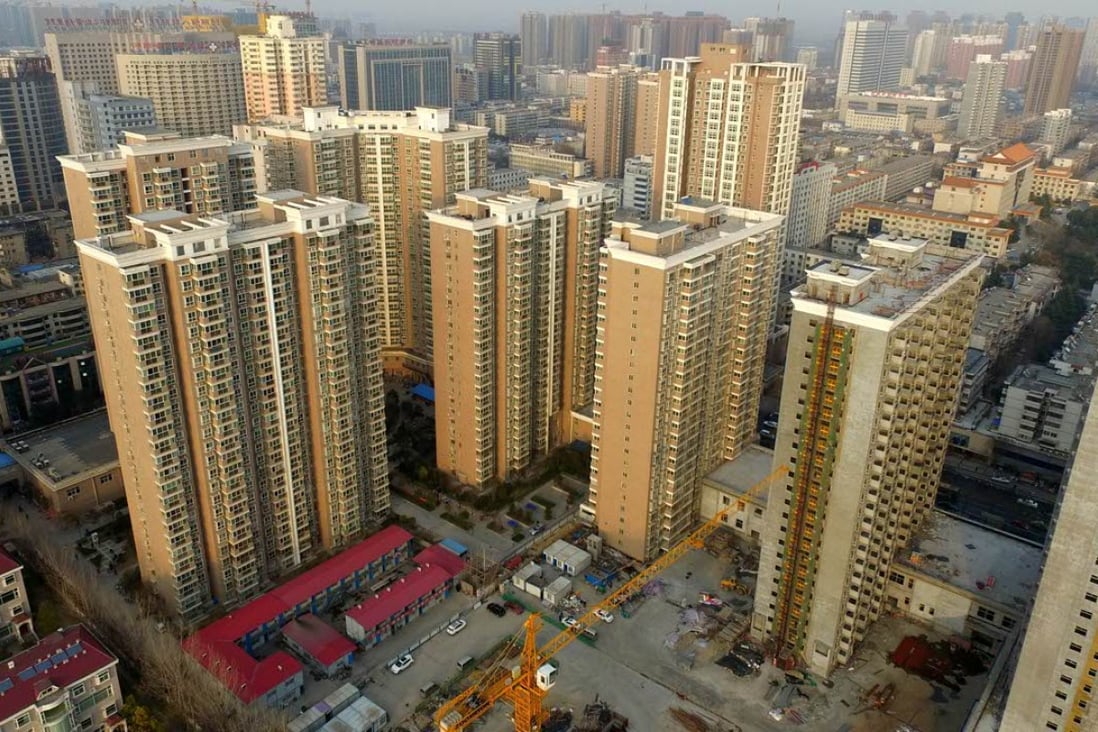 A cluster of residential buildings for sale in Zhengzhou, Henan province. Photo: Xinhua