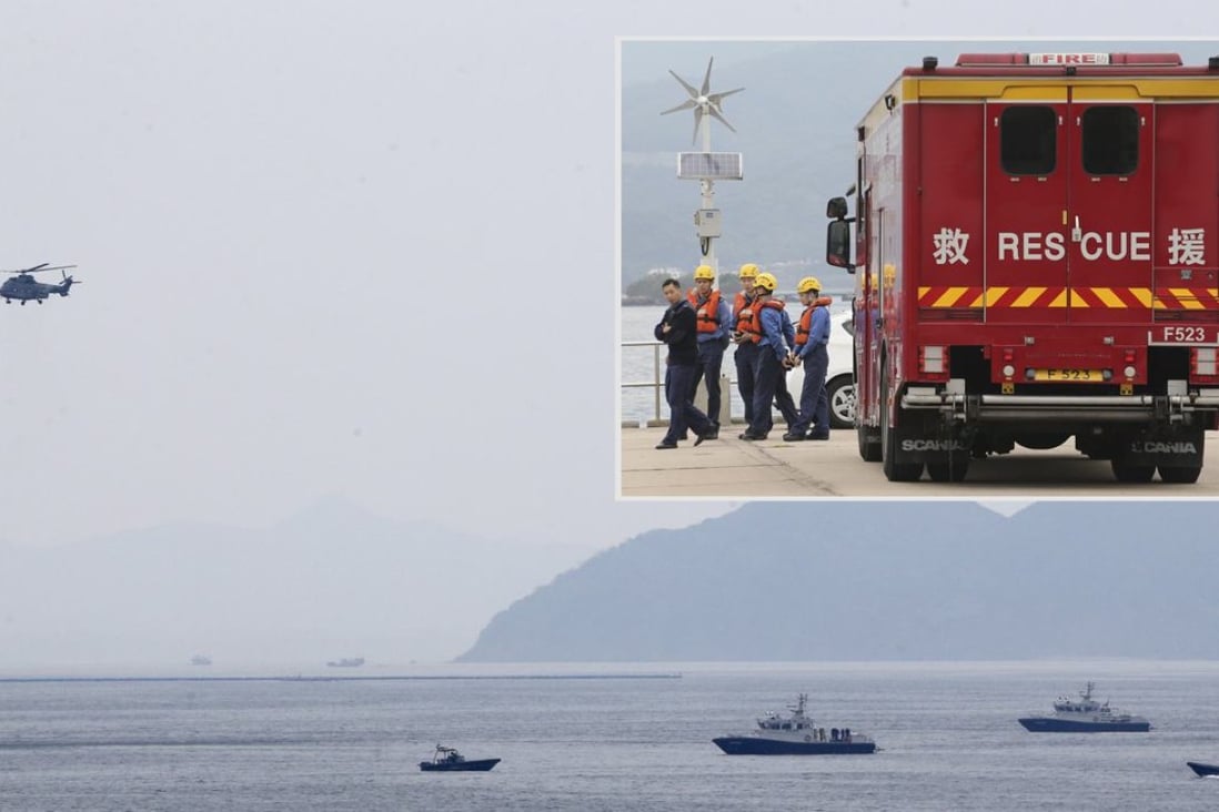 The search continues at Plover Cove. Photo: Felix Wong