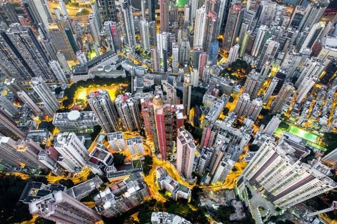 Andy Yeung’s shot of Sheung Wan, taken from a drone high above. Photo: Andy Yeung