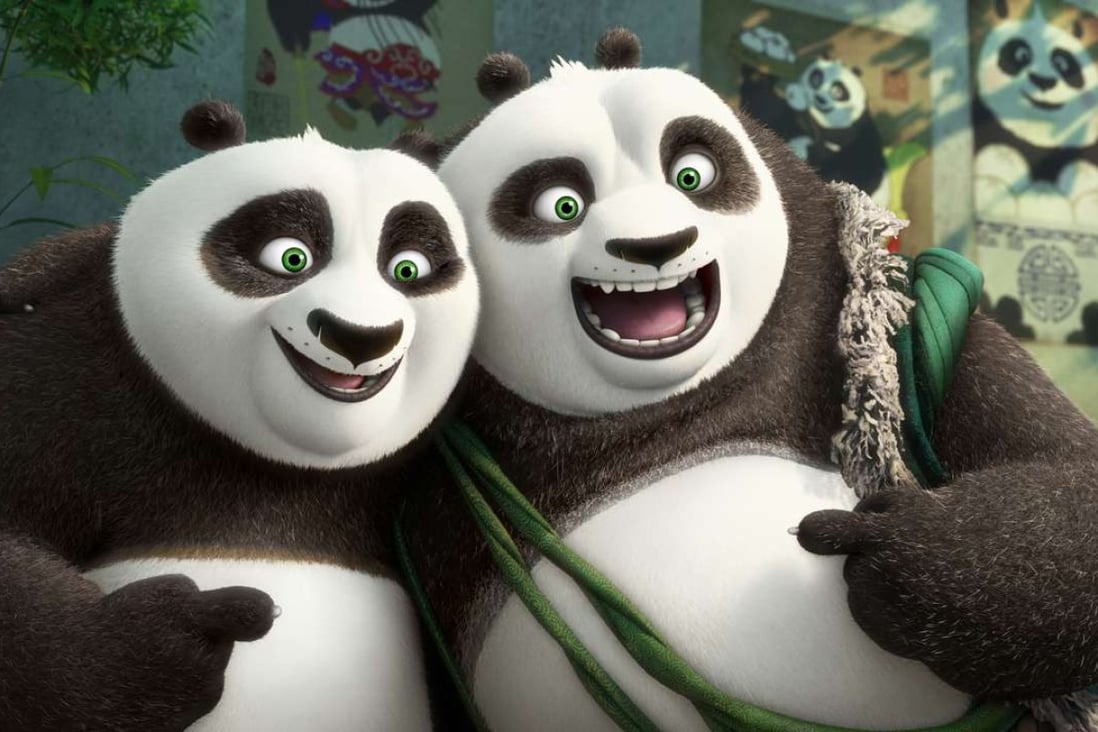 Po (left) with his father Li Shan in a still from Kung Fu Panda 3. The film (Category I) is voiced by Dustin Hoffman and Jack Black and is directed by Alessandro Carloni and Jennifer Yuh.