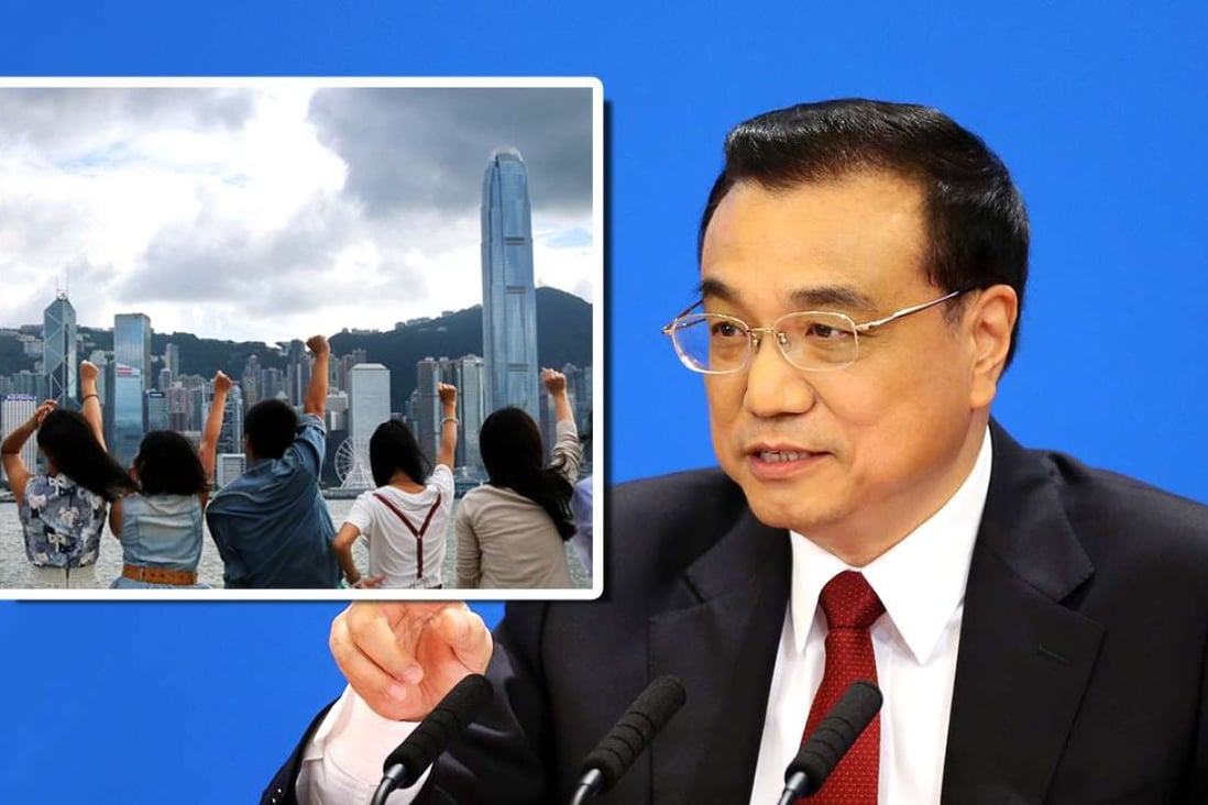 Premier Li Keqiang is the highest-ranking leader thus far to comment on the city during the annual meetings of the National People’s Congress and the Chinese People’s Political Consultative Conference. Photo: Xinhua
