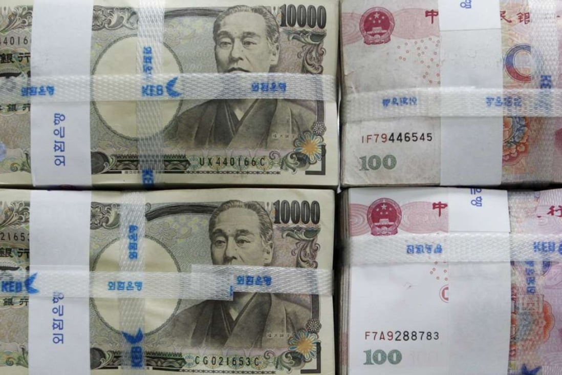 The Japanese yen rose on Tuesday by 0.44 per cent to the US dollar at 111.45, compared with a drop of 0.34 per cent on Monday. Photo: Reuters