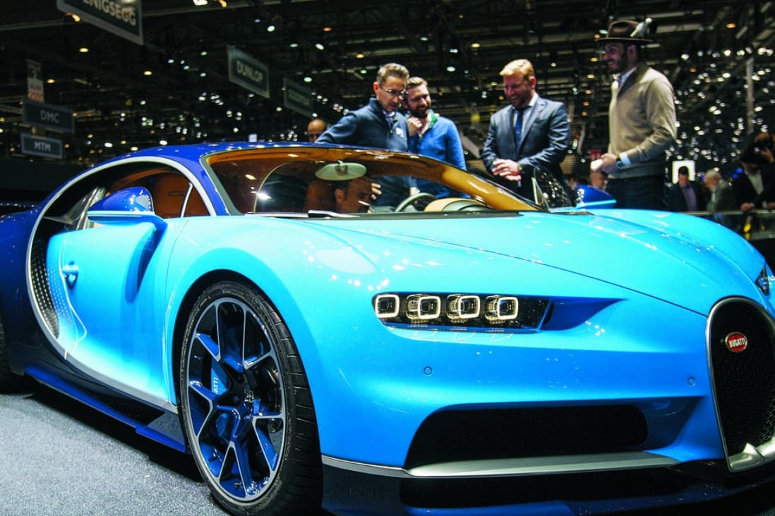The new Bugatti Chiron on display at the 86th Geneva International Motor Show in Geneva. Photo: EPA