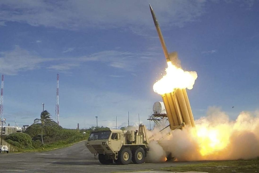 A Terminal High Altitude Area Defence (THAAD) interceptor is launched during a successful intercept test by the US military. File photo: Reuters