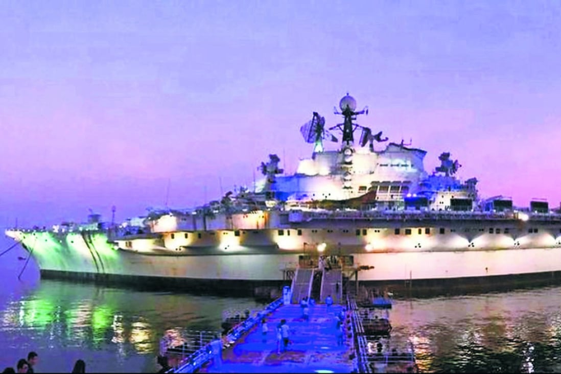 The decommissioned Soviet aircraft carrier "Minsk" moored at Sha Tau Kok in Shenzhen. Photo: SCMP Pictures