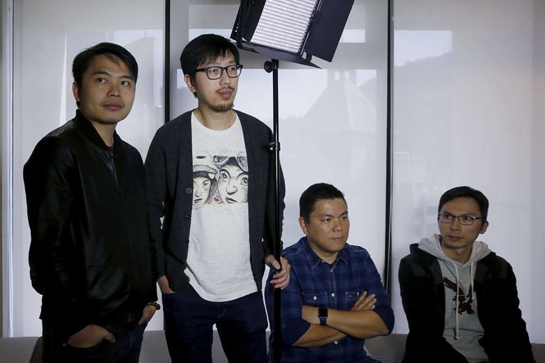 (From left) Ten Years directors Jevons Au, Ng Ka-leung, executive producer Andrew Choi and director Chow Kwun-wai. Photo: Reuters