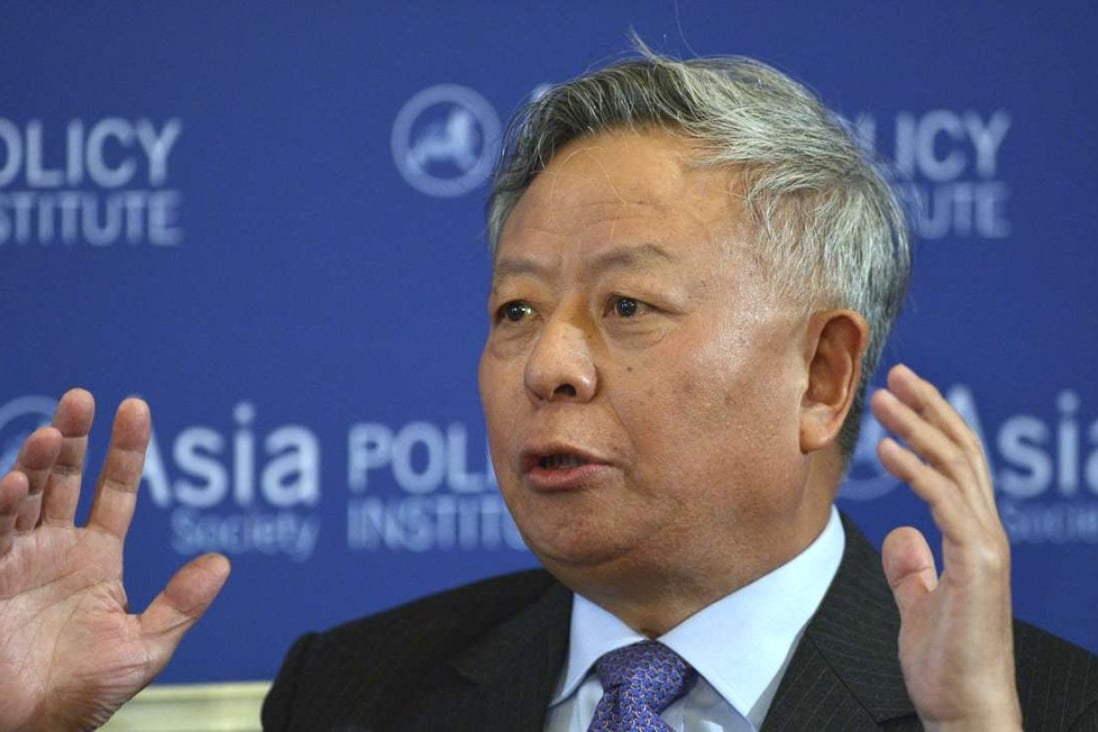 Asian Infrastructure Investment Bank President Jin Liqun speaks during an event hosted by the Asia Society Policy Institute in Washington DC. Photo: Xinhua