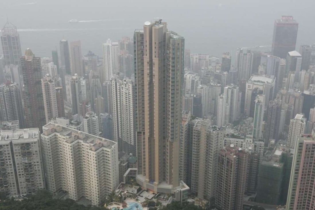 A view of '39 Conduit Road', a luxury residential apartment block built by Hong Kong-based property developer Henderson Land in the city's Mid-Levels residential area. Photo: EPA