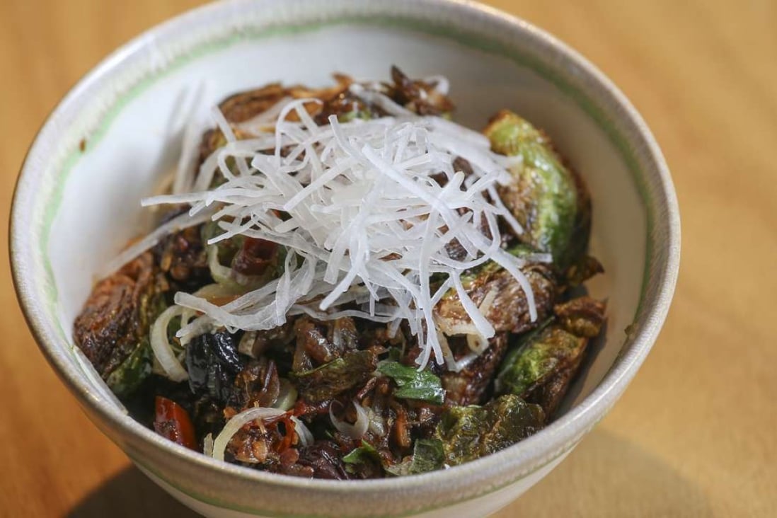 Fried Brussels sprouts with house-made XO sauce at Okra Hong Kong. Photos: K.Y. Cheng