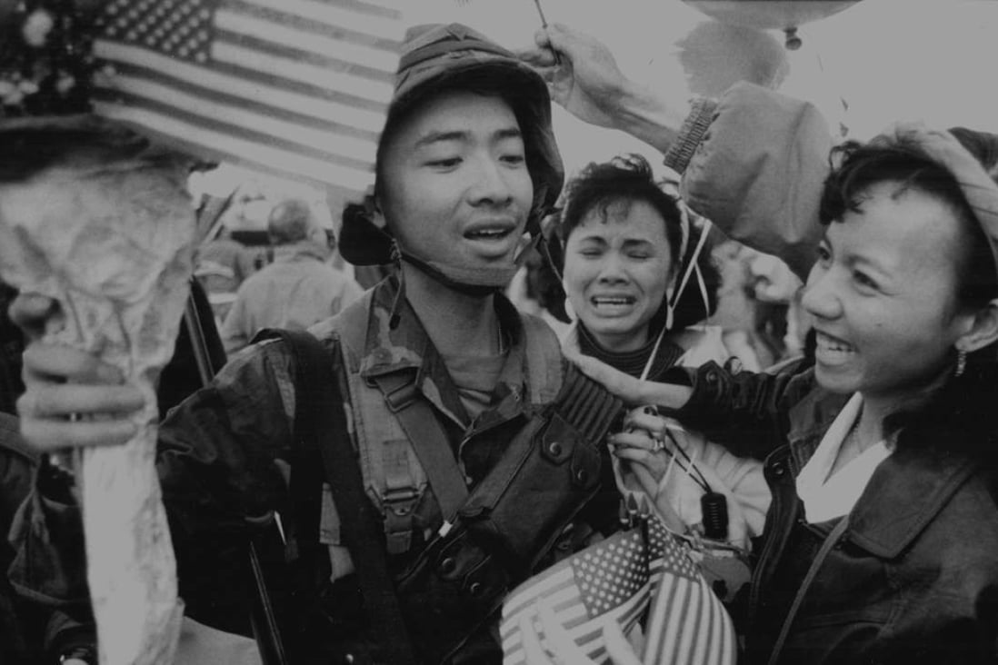 Soldier Andy Cheng receives a hero’s welcome upon his return from combat in the first Gulf War. Photos: Dean Wong
