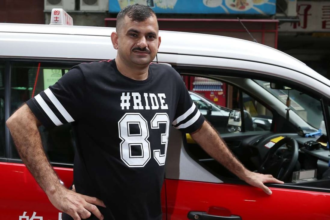 Shehzad Mamood Khan is Hong Kong's first ethnic minority taxi driver. Photo: K. Y. Cheng