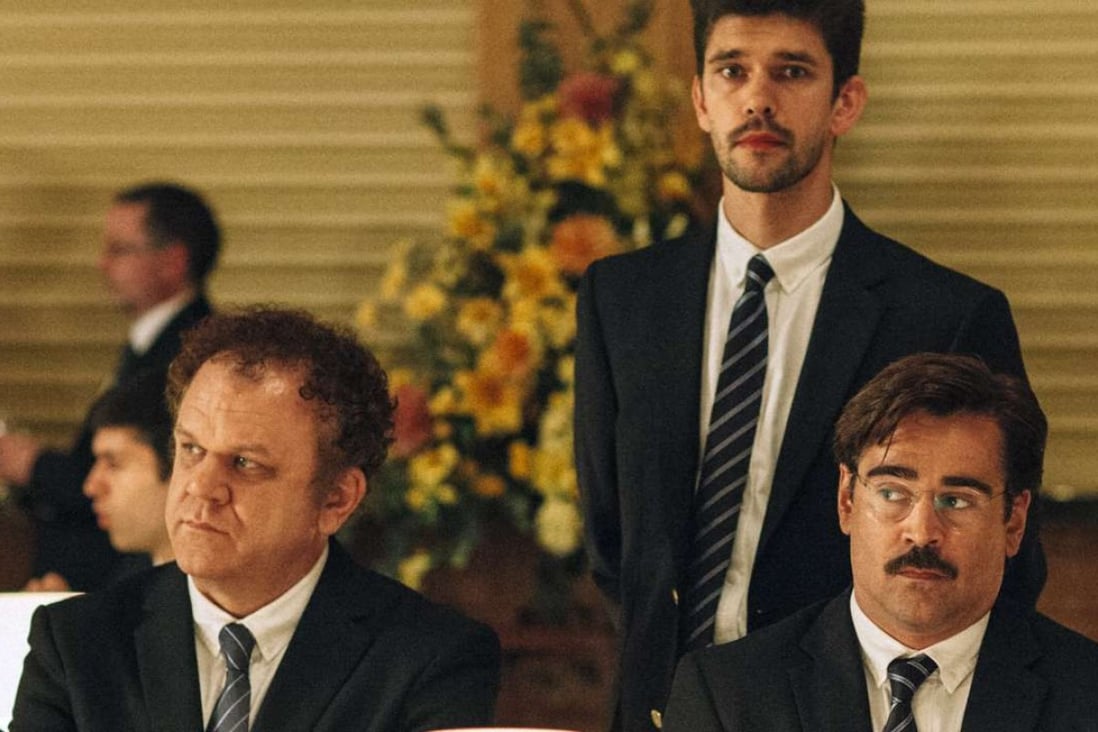 John C. Reilly, Ben Whishaw and Colin Farrell in a scene from The Lobster, in which single people have 45 days to find a mate or be turned into an animal of their choosing.