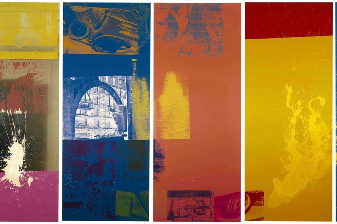 Detail from Robert Rauschenberg’s The 1/4 Mile or 2 Furlong Piece (1981-98). Photo: ART © ROBERT RAUSCHENBERG FOUNDATION, LICENSED BY VAGA, NEW YORK, NY ￼