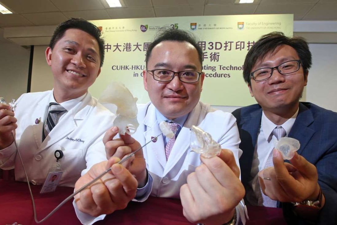 (From left) Dr Gary Cheung and Dr Alex Lee, from the Chinese University, with Dr Kwok Ka-wai, from the University of Kong. Photo: David Wong