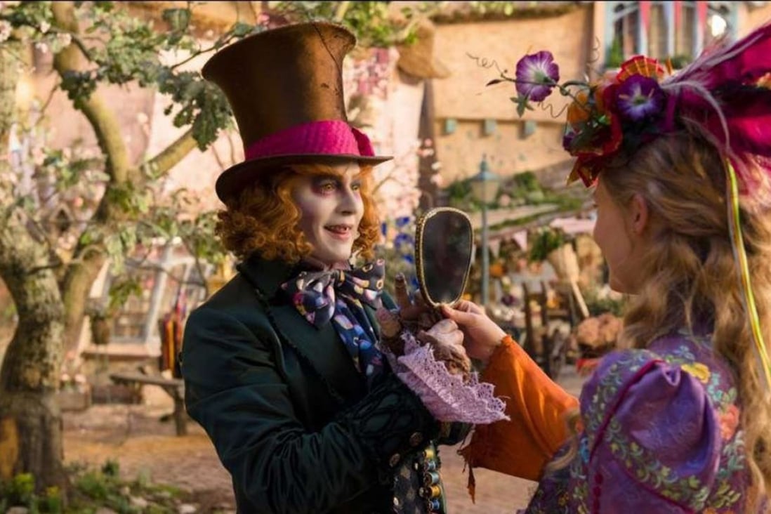 Johnny Depp and Mia Wasikowska in Alice Through the Looking Glass.