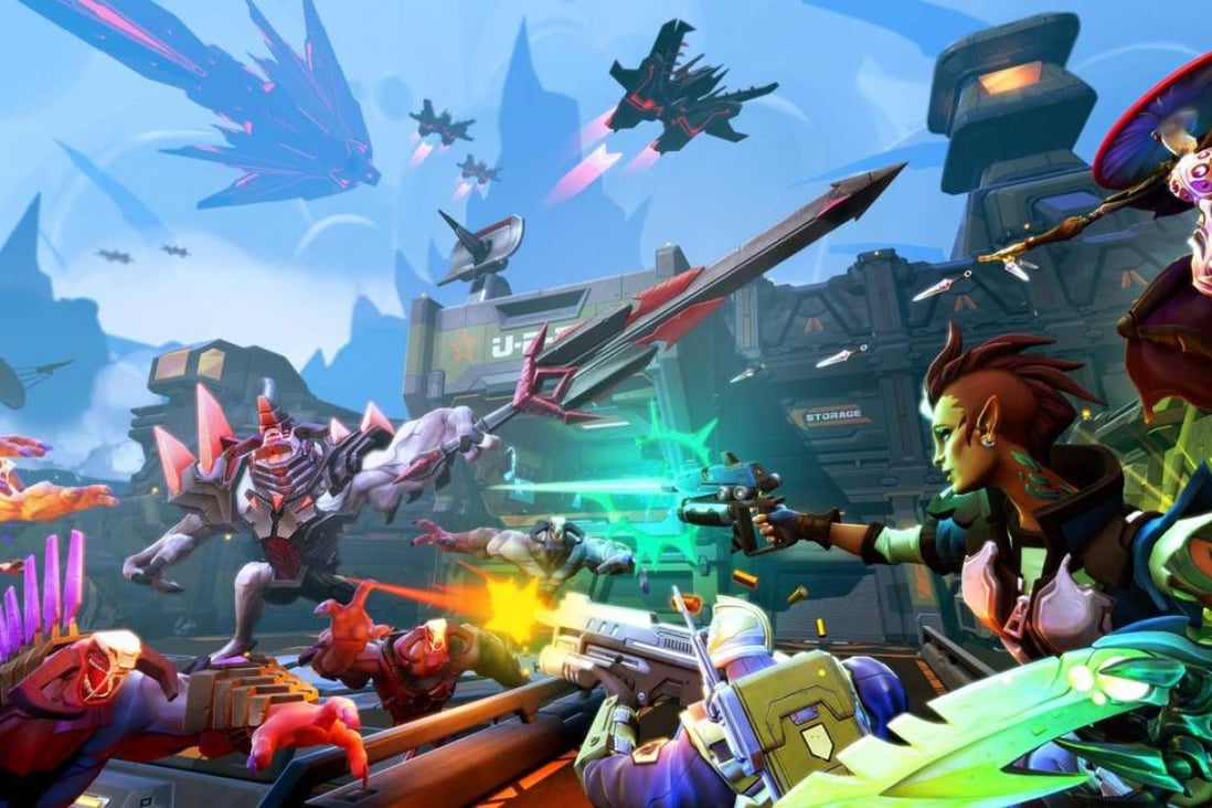Battleborn weaves together first-person combat, RPG-like character upgrades, and the kind of wide cast of playable characters and overall pacing of a multiplayer online battle arena.