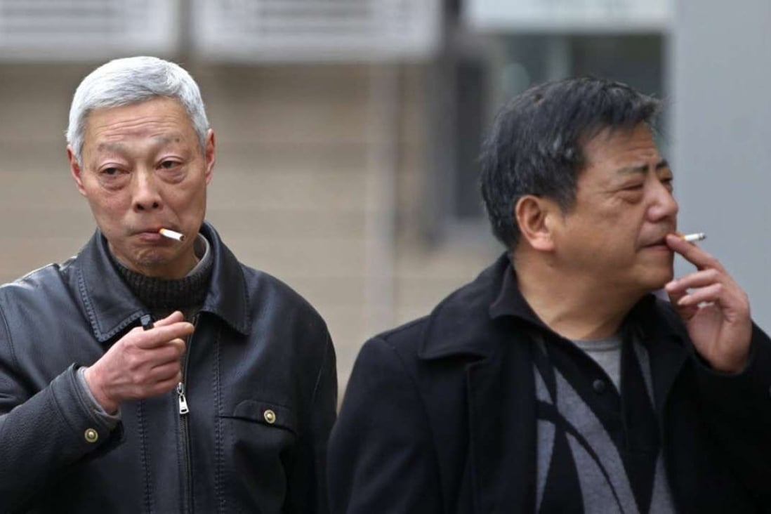 China is the world’s biggest producer and consumer of tobacco products. And roughly 700 million people are routinely exposed to second-hand smoke, according to the WHO. Photo: Reuters