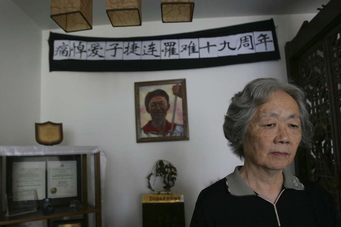 Ding Zilin, co-founder of the Tiananmen Mothers. The group issued a letter denouncing state persecution, partly in response to tightening security following the death of her husband, Jiang Peikun. Photo: AP