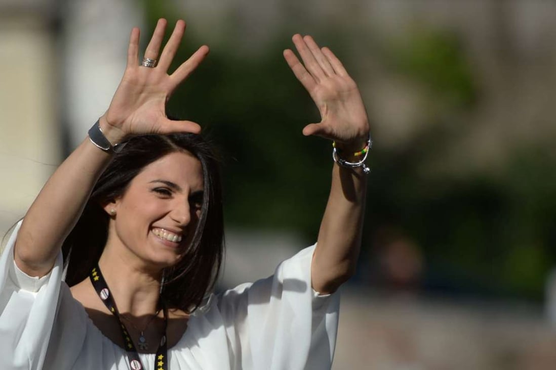 Virginia Raggi, the Five Star Movement (M5S) candidate for mayor of Rome, will head into the second round of the vote as a favourite. Photo: AFP