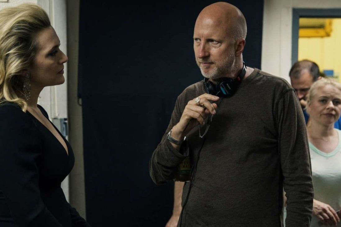 Director John Hillcoat and Kate Winslet on the set of Triple 9.