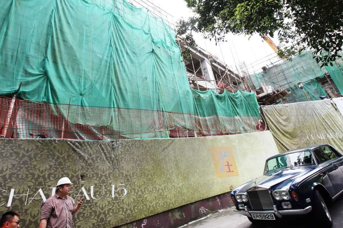 A luxury house is under construction at 15 Gough Hill Road in the Peak. Photo: Nora Tam