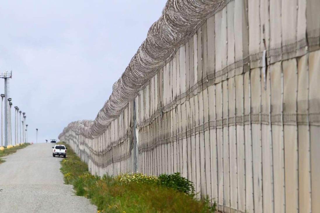 A view of the secondary fence at the US-Mexico border in San Diego, California. Photo: AFP