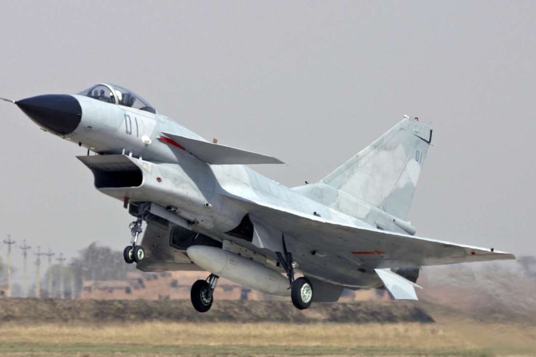 A Chinese J-10 fighter aircraft takes off from an unidentified military base. File photo: Reuters