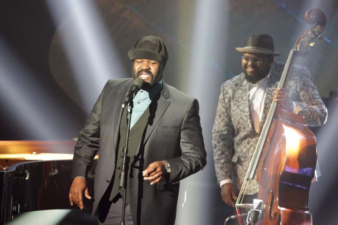 US musician Gregory Porter (left) performs at the Echo Jazz ceremony in Hamburg, Germany last month. Photo: EPA