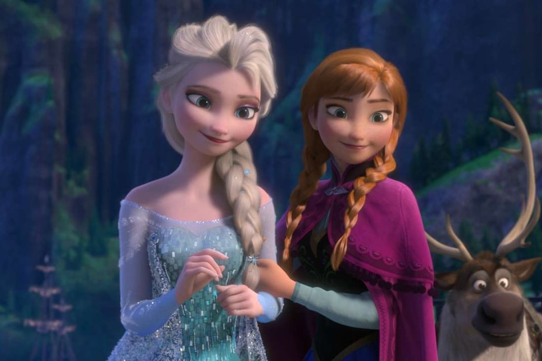 Princesses Elsa (left) and Anna in a scene from Frozen, the highest grossing animated film of all time.
