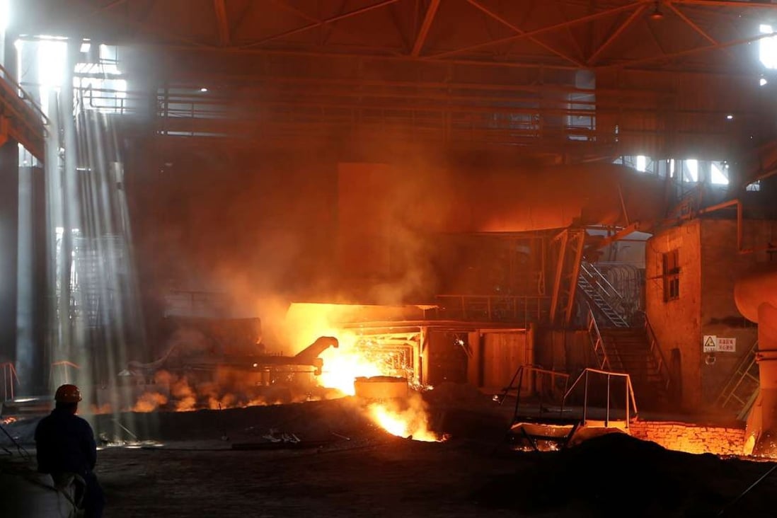 The Shanxi Zhongsheng Steel Works in Fenyang, Shanxi Province, earlier this year. Photo: Reuters