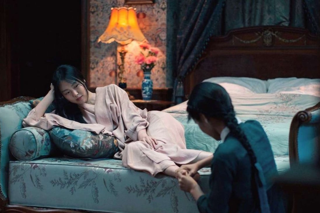 Kim Min-hee as wealthy heiress Lady Hideko and Kim Tae-ri as her handmaiden in The Handmaiden (category III, Korean, Japanese). The film, directed by Park Chan-wook, also stars Ha Jung-woo.